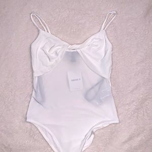 white tie knot body suit